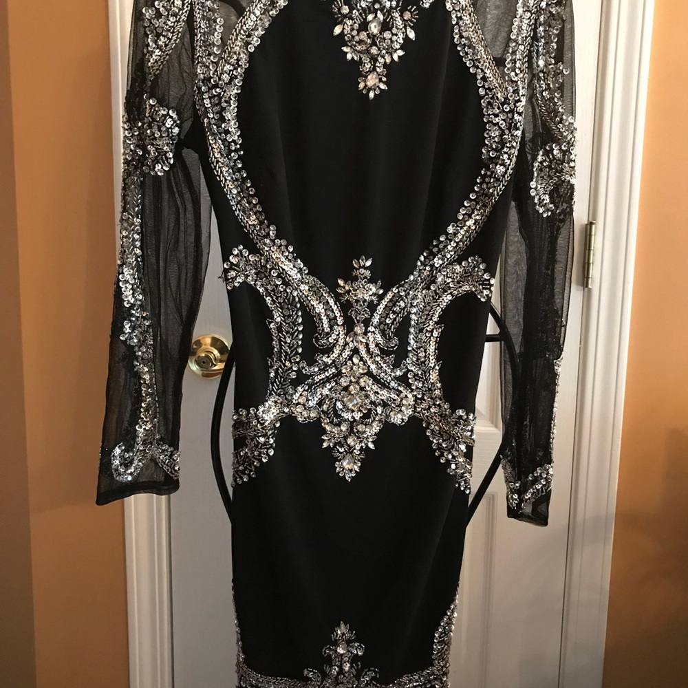 Little Black Dress with Rhinestones